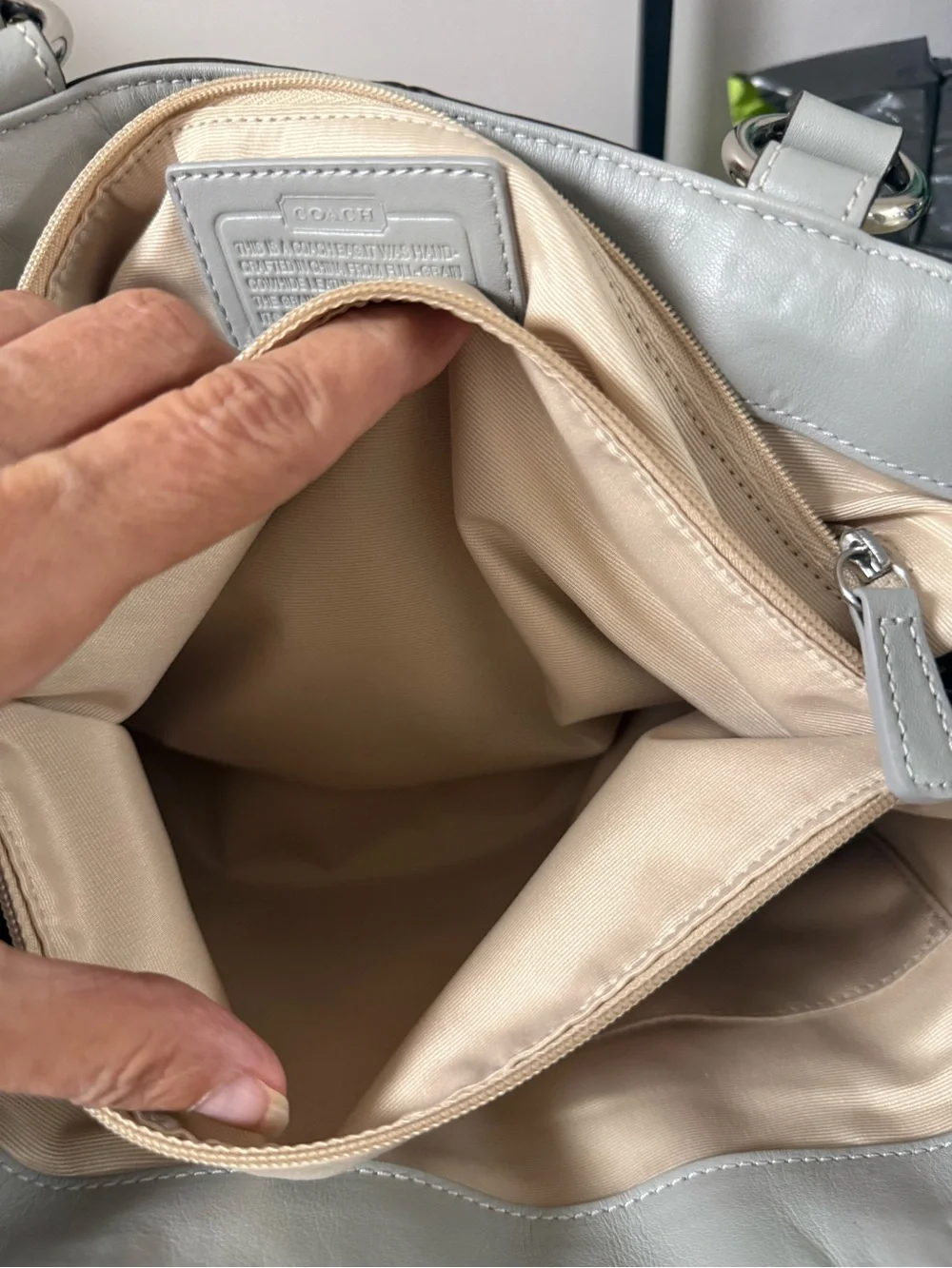 Coach leather shoulder